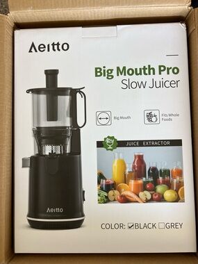 Aeitto Big Mouth Pro Slow Juicer - Black